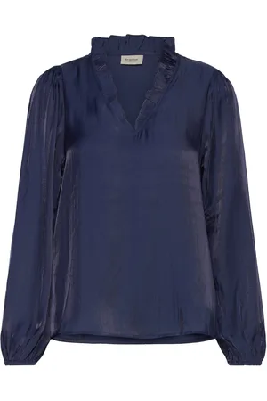 FRANSA Fryolanda Bl 2 Tops Blouses Long-sleeved Navy
