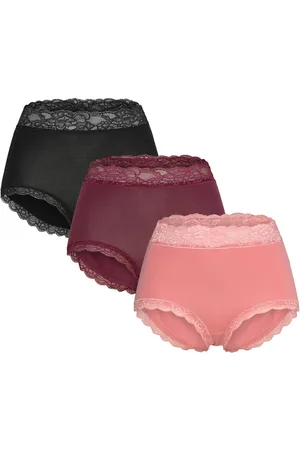 Lindex Brief High Emelie Lace 3 P Lingerie Panties High Waisted Panties Pink