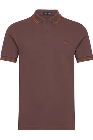 Fred Perry Twin Tipped Fp Shirt Tops Polos Short-sleeved Brown