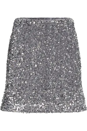 BUBBLEROOM Rosetti Sequin Skirt Skirts Short Skirts Silver