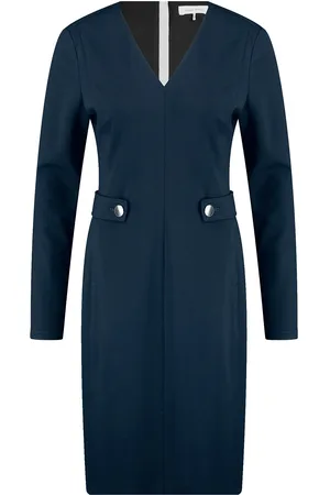 Gerry Weber Dress Jersey Knelang Kjole Navy