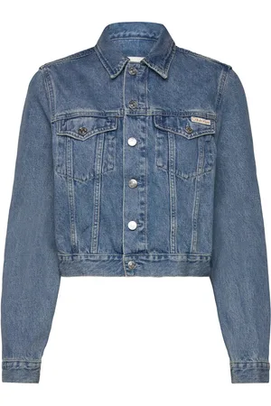 Calvin Klein Cropped 90S Denim Jacket Dongerijakke Denimjakke Blue