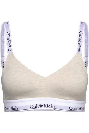 Calvin Klein Lght Lined Bralette Lingerie Bras & Tops Soft Bras Tank Top Bras Grey