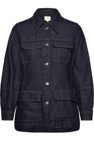 French Connection Finley Denim Jacket Dongerijakke Denimjakke Navy