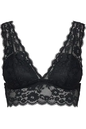 Lindex Bra Iris Lace Bralette Lingerie Bras & Tops Soft Bras Bralette Black