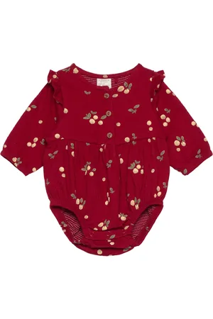 Lindex Body Bloomer Nb Bodies Long-sleeved Red