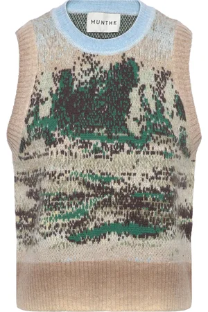 Munthe Spacy Vests Knitted Vests Beige