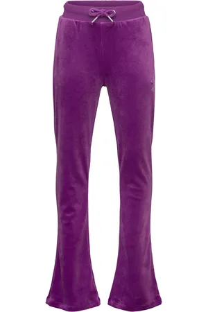 Juicy Couture Diamante Bootcut Jogger Bottoms Sweatpants Purple