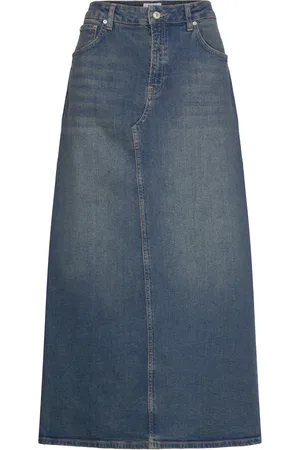 Ivy Copenhagen Ivy-Zoe Maxi Skirt Wash Dijon Skirts Maxi Skirts Blue