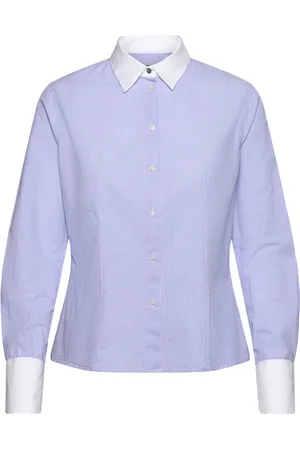 HUGO BOSS C_Barbyna Tops Shirts Long-sleeved Blue