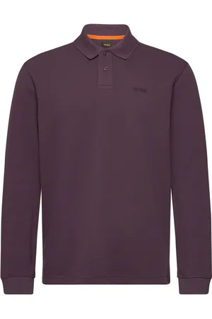 HUGO BOSS Petempestolong Tops Polos Long-sleeved Purple