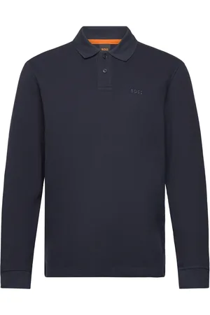 HUGO BOSS Petempestolong Tops Polos Long-sleeved Navy