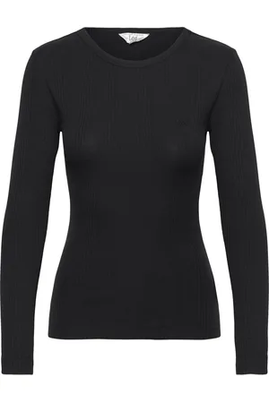 Lee Ls Rib Tee Tops T-shirts & Tops Long-sleeved Black