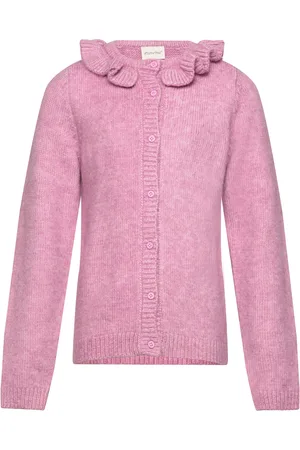 Minymo Cardigan Ls Knit Tops Knitwear Cardigans Pink