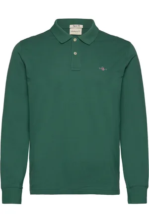 GANT Reg Shield Ls Pique Rugger Tops Polos Long-sleeved Green