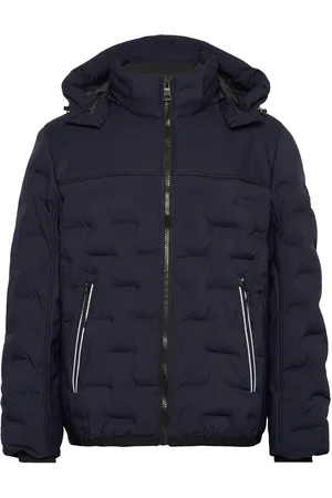 TOM TAILOR Hybrid Puffer Jacket Fôret Jakke Navy