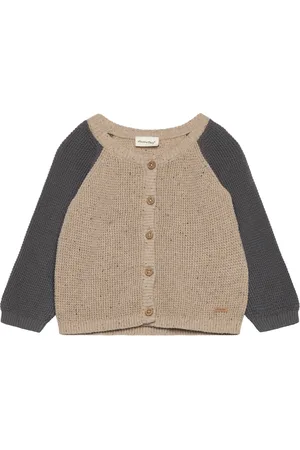 Minymo Cardigan Knit Tops Knitwear Cardigans Beige