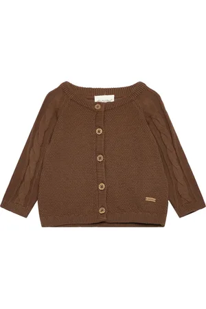 Minymo Cardigan Knit Tops Knitwear Cardigans Brown