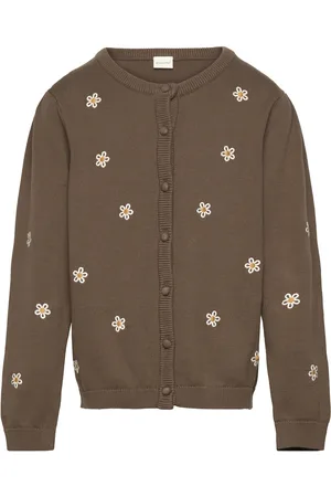 Minymo Cardigan Ls Knit Tops Knitwear Cardigans Brown