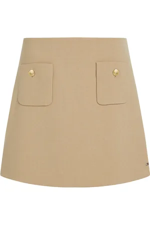 Tommy Hilfiger Punto Short Skirt Skirts Short Skirts Beige