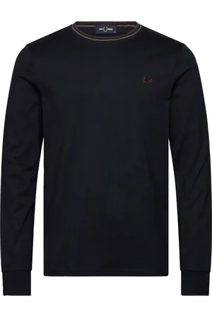 Fred Perry Ls Twin Tipped T-Shirt Tops T-shirts Long-sleeved Navy