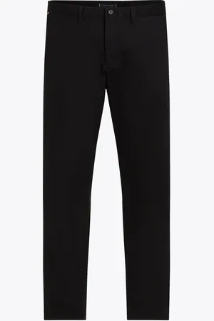 Tommy Hilfiger Denton Chino Satin Bottoms Trousers Chinos Black