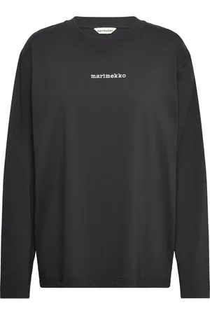 Marimekko Biitti Logo Placement Tops T-shirts & Tops Long-sleeved Grey