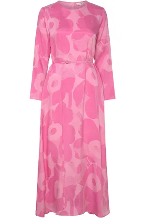 Marimekko Kaverus Unikko Maxikjole Festkjole Pink