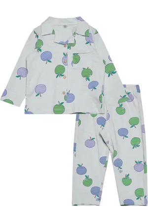 Lindex Pyjama Shirt And Trousers Pyjamas Sett Blue