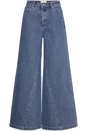 ABrand 94 Super Wide Chantell Mid Vintage Blue Bottoms Jeans Wide Blue
