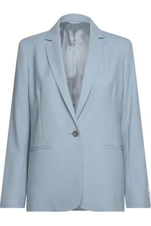 Calvin Klein Stretch Wool Blazer Blazers Single Breasted Blazers Blue
