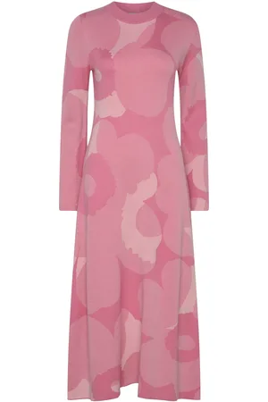 Marimekko Leikkuu Unikko Maxikjole Festkjole Pink