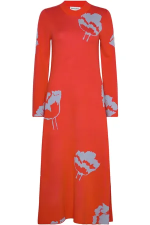 Marimekko Leikkuu Myski Maxikjole Festkjole Red