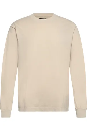 Mads Norgaard Cotton Jersey Dye Frode Tee Ls Tops T-shirts Long-sleeved Beige