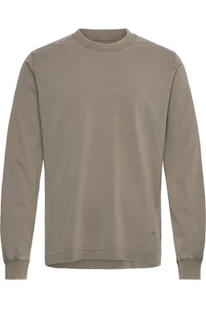 Mads Norgaard Cotton Jersey Dye Frode Tee Ls Tops T-shirts Long-sleeved Beige