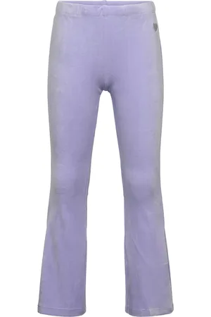Lindex Leggings Flare Velour Solid Bottoms Leggings Purple