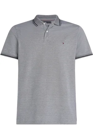 Tommy Hilfiger Oxford Two T Reg Polo Tops Polos Short-sleeved Grey
