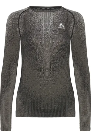 Odlo Performance Warm Blackcomb Bl Top Crew Neck L/S Sport Women Sport Clothing Sport Base Layers Sport Base Layer Tops Black