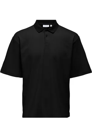 Only & Sons Onscaspian Aut Ss Polo Tops Polos Short-sleeved Black