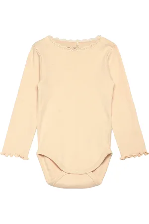 Huttelihut Body Ls Rib Bodies Long-sleeved Cream
