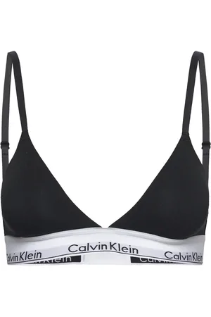 Calvin Klein Lightly Lined Triangle Lingerie Bras & Tops Soft Bras Bralette Black