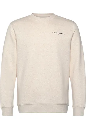 Tommy Hilfiger Tjm Reg Linear Crew Ext Tops Sweat-shirts & Hoodies Sweat-shirts Cream