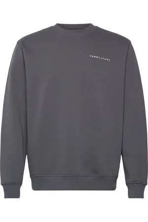 Tommy Hilfiger Tjm Reg Linear Crew Ext Tops Sweat-shirts & Hoodies Sweat-shirts Black