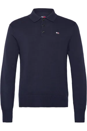 Tommy Hilfiger Tjm Slim Essential Polo Sweater Tops Knitwear Long Sleeve Knitted Polos Navy