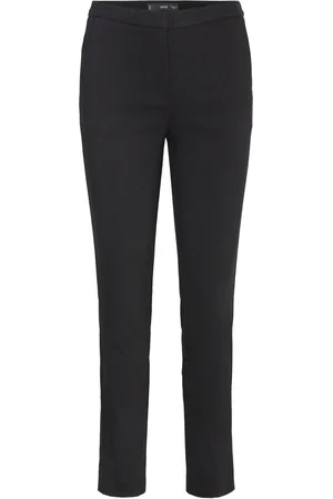 MANGO Crop Skinny Trousers Bottoms Trousers Skinny Leg Black