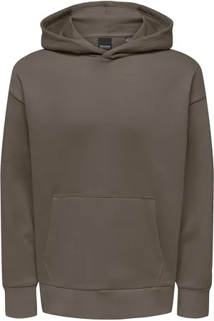 Only & Sons Onsdan Life Rlx Heavy Sweat Hoodie Noos Tops Sweat-shirts & Hoodies Hoodies Grey