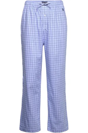 Ralph Lauren Polo Bear Striped Cotton Pajama Pant Joggebukser Blue