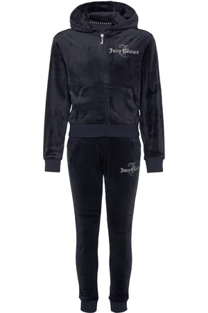 Juicy Couture Diamante Hood & Slim Jogger Set Sets Tracksuits Navy