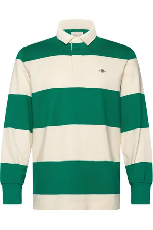 GANT Barstripe Rugger Tops Polos Long-sleeved Green