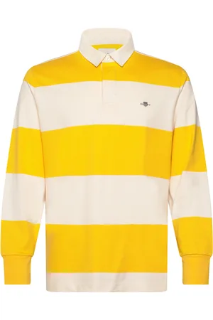 GANT Barstripe Rugger Tops Polos Long-sleeved Yellow
